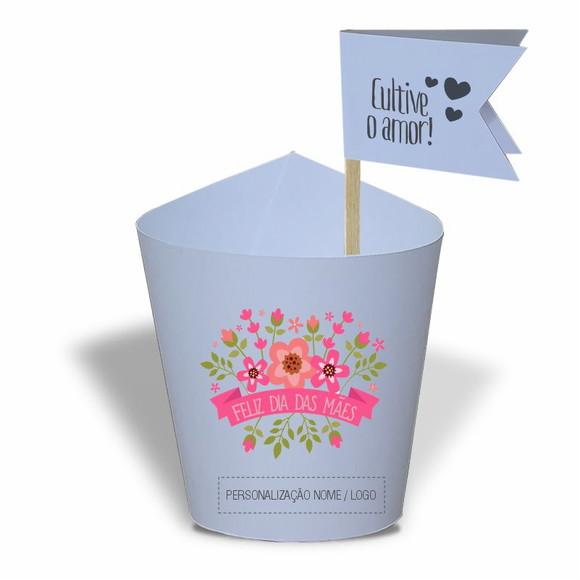 Rótulo Mini Suculenta Dia das Mães, Personalizado. Mod.08