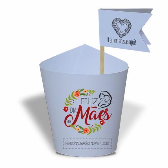 Rótulo Mini Suculenta Dia das Mães, Personalizado. Mod.10