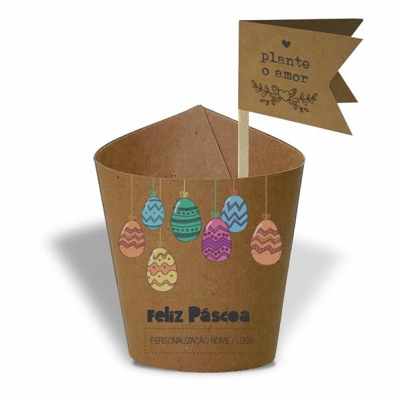 Rótulo Mini Suculenta Feliz Páscoa, Personalizado. Mod.01