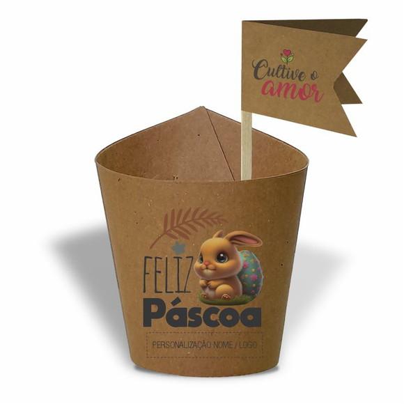 Rótulo Mini Suculenta Feliz Páscoa, Personalizado. Mod.05