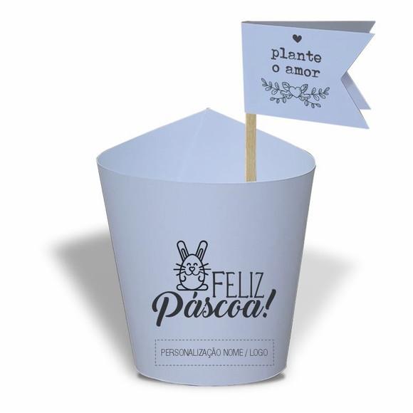 Rótulo Mini Suculenta Feliz Páscoa, Personalizado. Mod.06