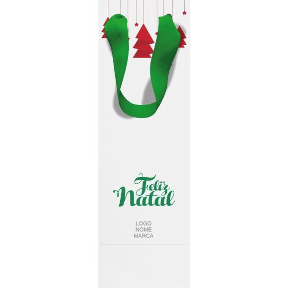 Sacola Garrafa Personalizada Natal e Boas Festas. Mod074.