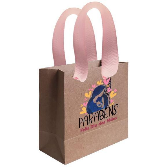 Sacolinha com Alça, Dia das Mães, Personalizada. Mod.09.