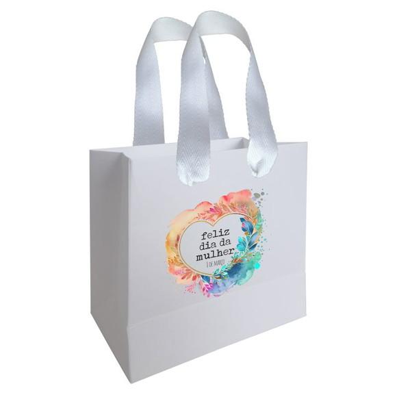 Sacolinha com Alça, Dia das Mulheres, Personalizada. Mod.01.