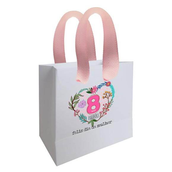 Sacolinha com Alça, Dia das Mulheres, Personalizada. Mod.03