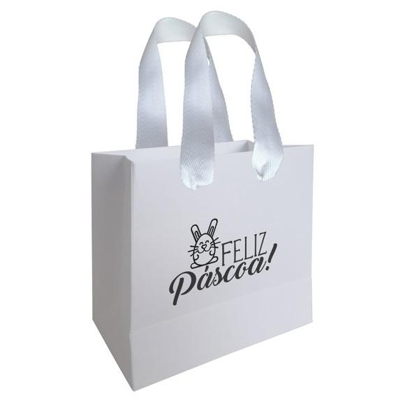 Sacolinha com Alça, Feliz Páscoa, Personalizada. Mod.06.