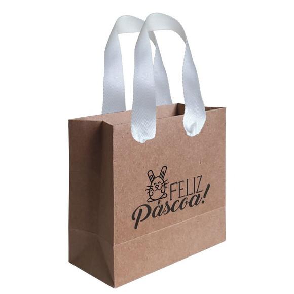 Sacolinha com Alça, Feliz Páscoa, Personalizada. Mod.06.