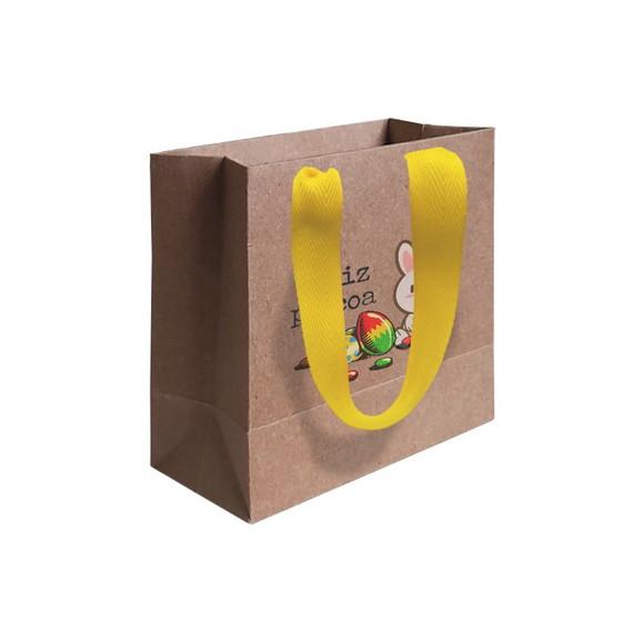 Sacolinha com Alça, Feliz Páscoa, Personalizada. Mod.07.