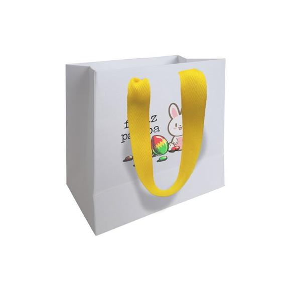Sacolinha com Alça, Feliz Páscoa, Personalizada. Mod.07.