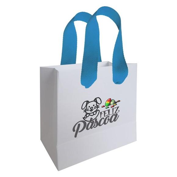 Sacolinha com Alça, Feliz Páscoa, Personalizada. Mod.08.
