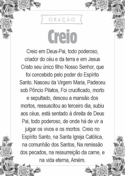 Santinho Creio. Pcte c/ 250 Unids