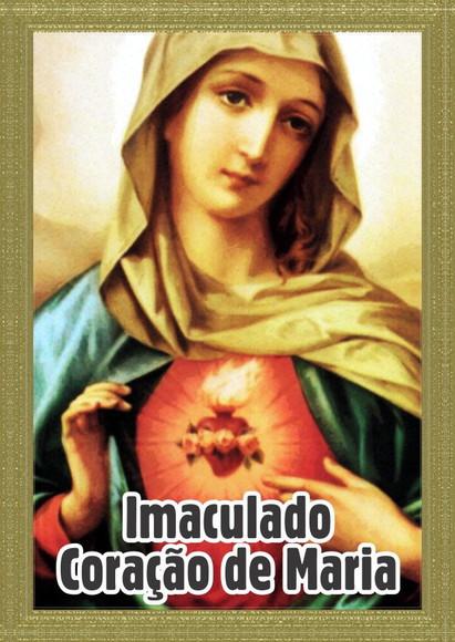 Santinho Imaculado Coração de Maria. Pcte c/ 250 Unids