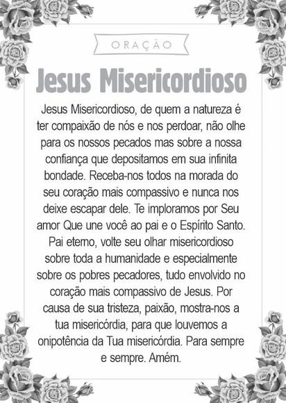 Santinho Jesus Misericordioso. Pcte c/ 250 Unids
