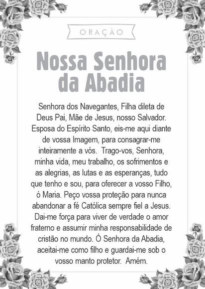 Santinho Nossa Senhora da Abadia. Pcte c/ 250 Unids