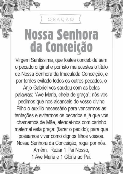 Santinho Nossa Senhora da Conceição. Pcte c/ 250 Unids