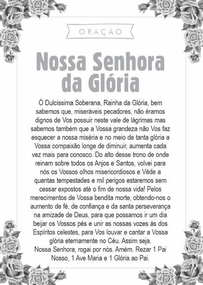 Santinho Nossa Senhora da Glória. Pcte c/ 250 Unids