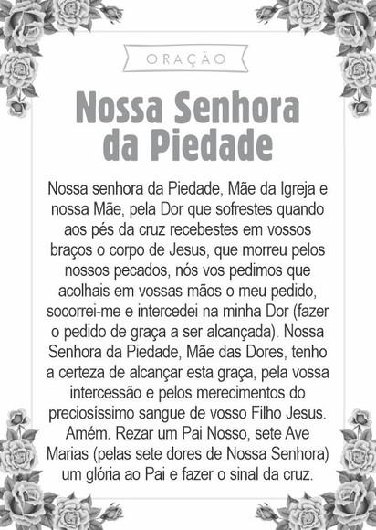 Santinho Nossa Senhora da Piedade. Pcte c/ 250 Unids
