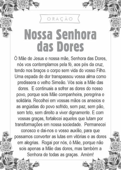Santinho Nossa Senhora das Dores. Pcte c/ 250 Unids