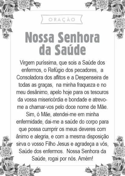 Santinho Nossa Senhora da Saúde. Pcte c/ 250 Unids