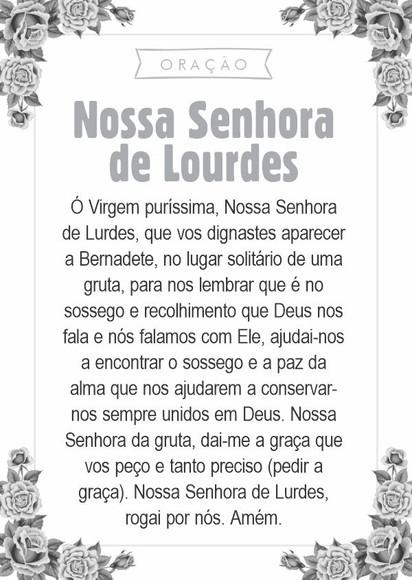 Santinho Nossa Senhora de Lourdes. Pcte c/ 250 Unids