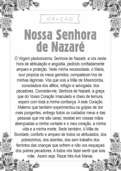 Santinho Nossa Senhora de Nazaré. Pcte c/ 250 Unids