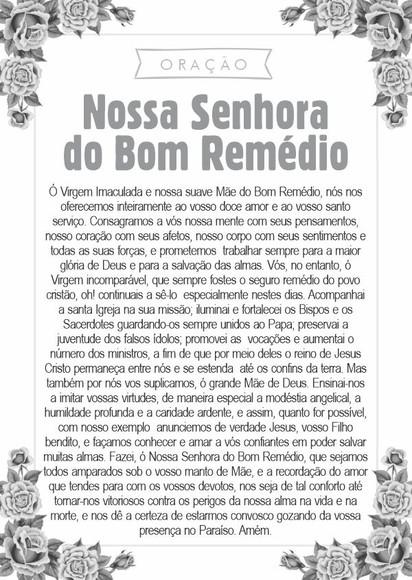 Santinho Nossa Senhora do Bom Remédio. Pcte c/ 250 Unids
