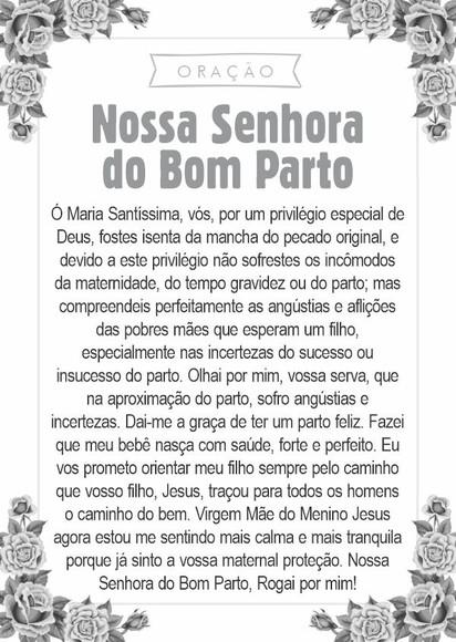 Santinho Nossa Senhora do Bom Parto. Pcte c/ 250 Unids
