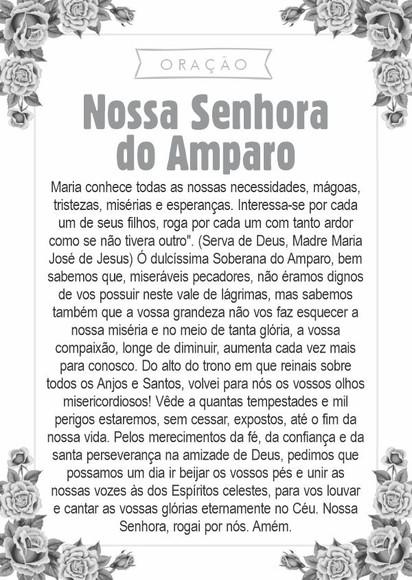 Santinho Nossa Senhora do Amparo. Pcte c/ 250 Unids
