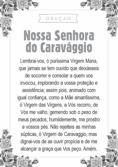 Santinho Nossa Senhora do Caravággio. Pcte c/ 250 Unids