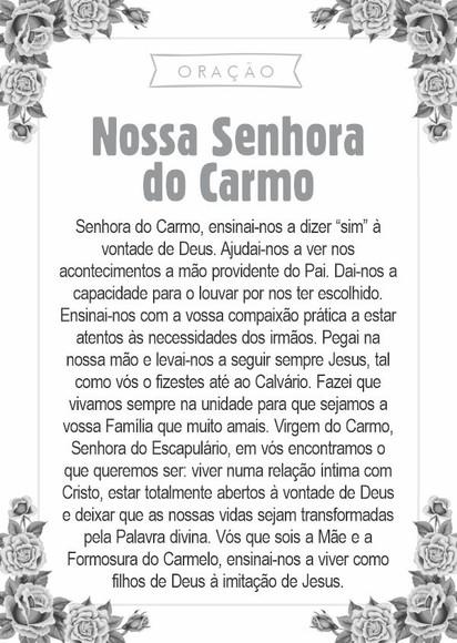 Santinho Nossa Senhora do Carmo. Pcte c/ 250 Unids
