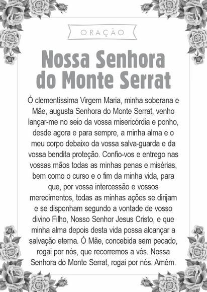 Santinho Nossa Senhora do Monte Serrat. Pcte c/ 250 Unids