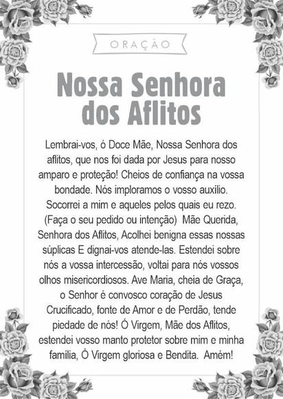 Santinho Nossa Senhora dos Aflitos. Pcte c/ 250 Unids