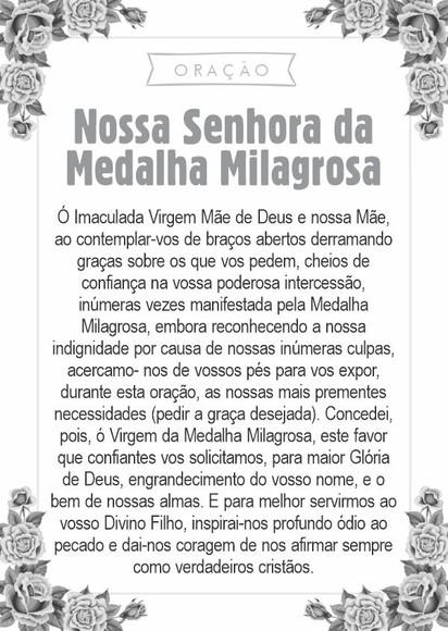 Santinho Nsra. da Medalha Milagrosa. Pcte c/ 250 Unids