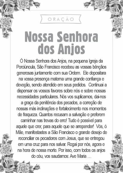 Santinho Nossa Senhora dos Anjos. Pcte c/ 250 Unids