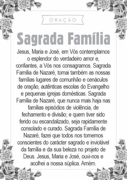 Santinho Sagrada Família. Pcte c/ 250 Unids