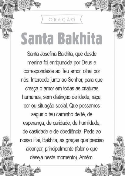 Santinho Santa Bakhita. Pcte c/ 250 Unids