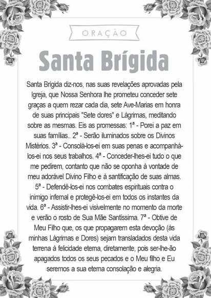 Santinho Santa Brígida. Pcte c/ 250 Unids