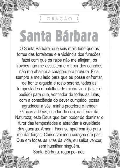 Santinho Santa Bárbara. Pcte c/ 250 Unids