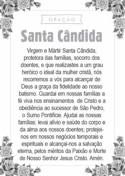 Santinho Santa Cândida. Pcte c/ 250 Unids