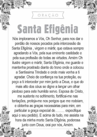 Santinho Santa Efigênia. Pcte c/ 250 Unids