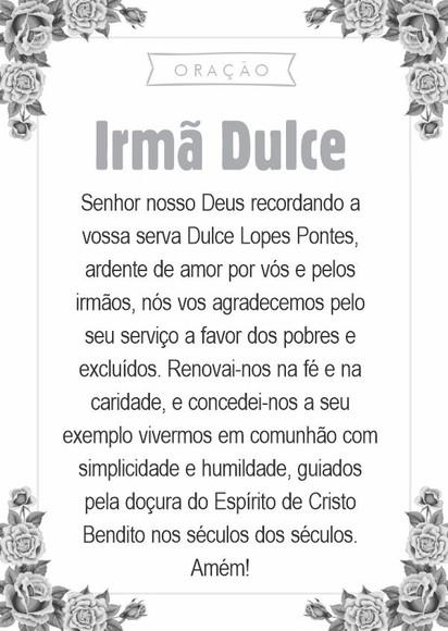 Santinho Santa Irmã Dulce. Pcte c/ 250 Unids