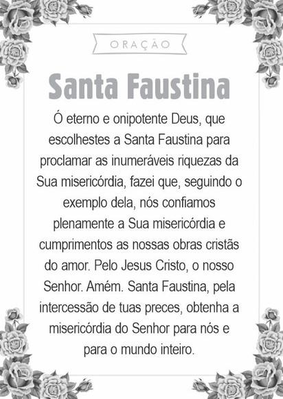 Santinho Santa Faustina. Pcte c/ 250 Unids