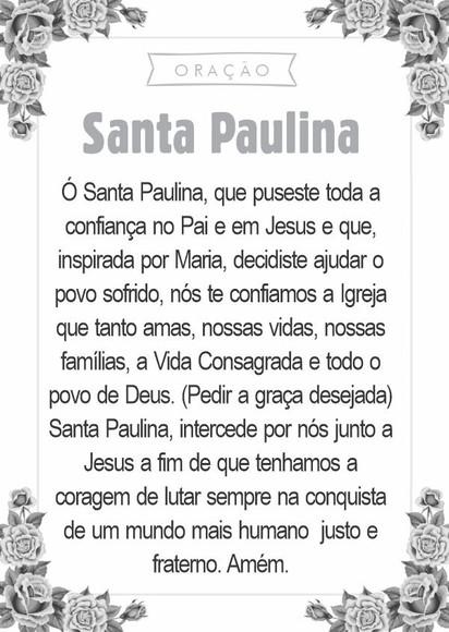 Santinho Santa Paulina. Pcte c/ 250 Unids