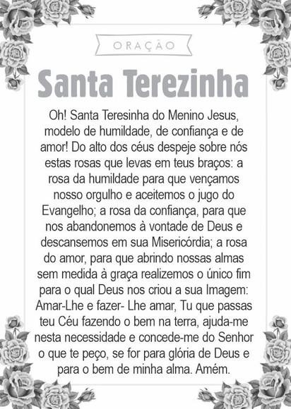 Santinho Santa Terezinha. Pcte c/ 250 Unids