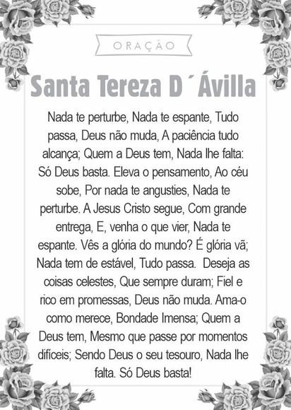 Santinho Santa Tereza D'ávilla. Pcte c/ 250 Unids