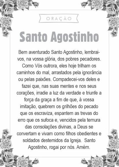 Santinho Santo Agostinho. Pcte c/ 250 Unids
