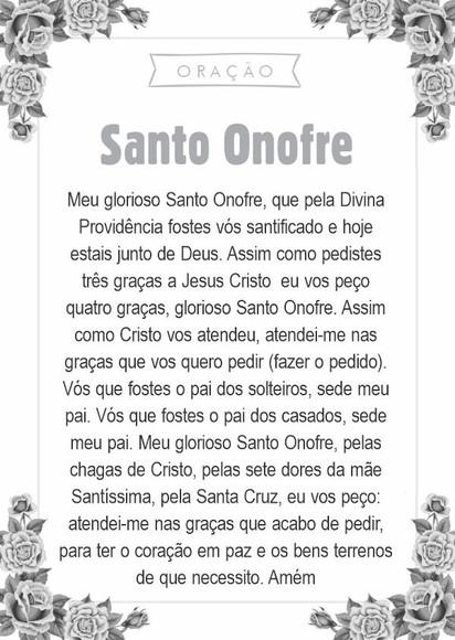 Santinho Santo Onofre. Pcte c/ 250 Unids