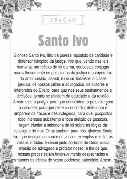 Santinho Santo Ivo. Pcte c/ 250 Unids