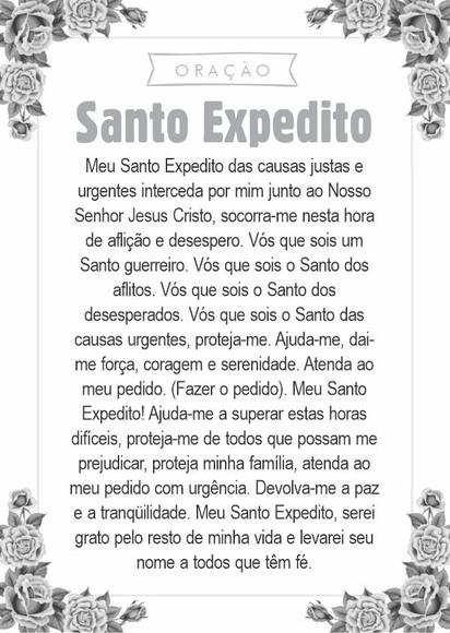 Santinho Santo Expedito. Pcte c/ 250 Unids