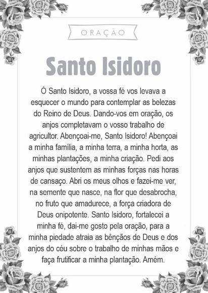 Santinho Santo Isidoro. Pcte c/ 250 Unids
